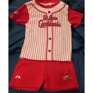St. Louis Cardinals Toddler Shorts and Top Set Size 24 mos. by Majestic